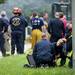Emergency services respond to the scene of an explosion at a house on Gattegno Street in Ypsilanti Township on Sunday, July 7. Daniel Brenner I AnnArbor.com
